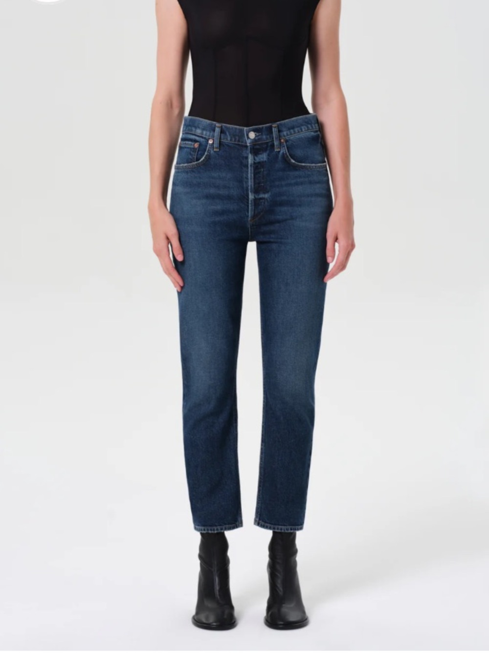 Agolde Riley High Rise Straight Crop Jean